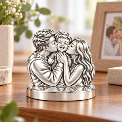 Infinite Love Family Keepsake Plaque – worn / in use
