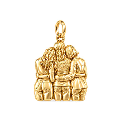 Inner Circle Huddle Charm Bracelet – Personalized Bestie Gift – 18K gold charm, front view