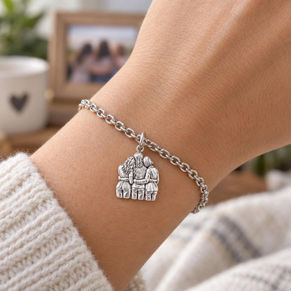 Inner Circle Huddle Charm Bracelet Set – worn / in use