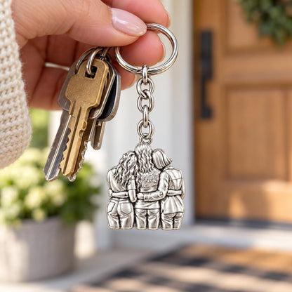 Inner Circle Huddle Charm Keychain – worn / in use