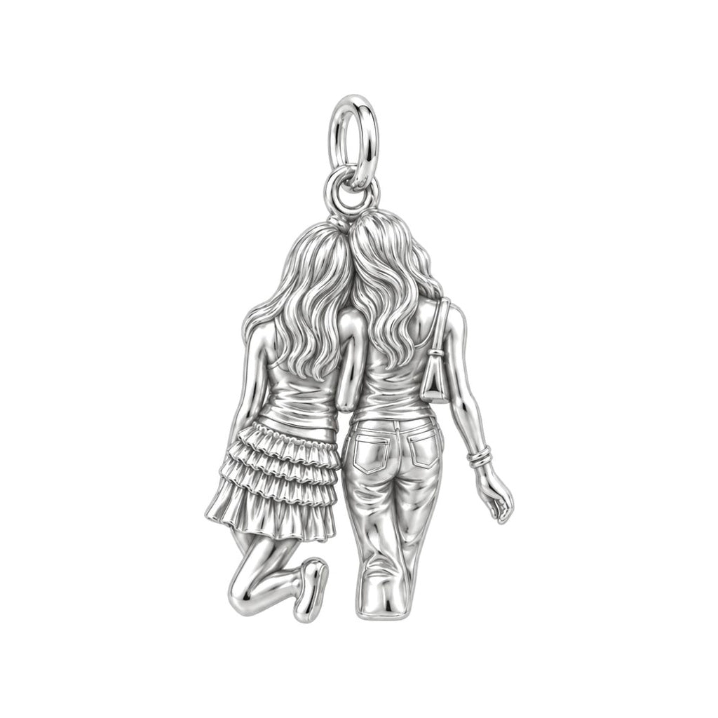 Inseparable Best Friends Huggie Charm Earrings – back of the charm, engraving area