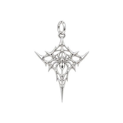 Intricate Weaver Spider Charm Bracelet – Personalized Gift – silver charm, front view
