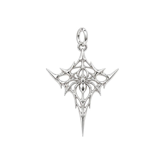 Intricate Weaver Spider Charm Bracelet – Personalized Gift – silver charm, front view