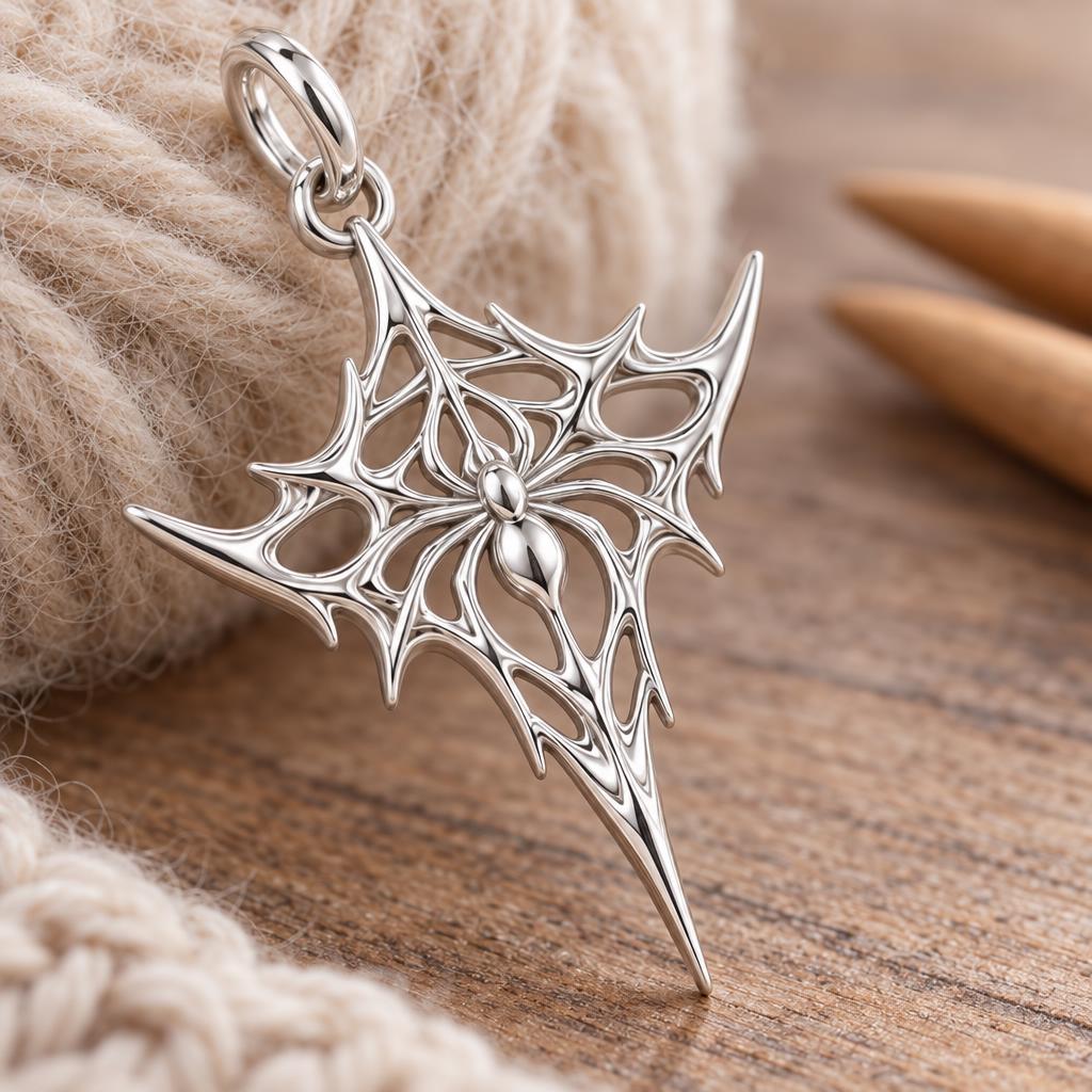 Intricate Weaver Spider Charm Bracelet – Personalized Gift – macro detail of the charm