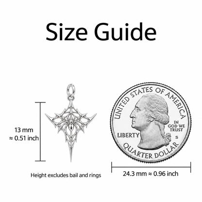 Intricate Weaver Spider Charm Bracelet – Personalized Gift – size guide, 13 mm charm next to a quarter