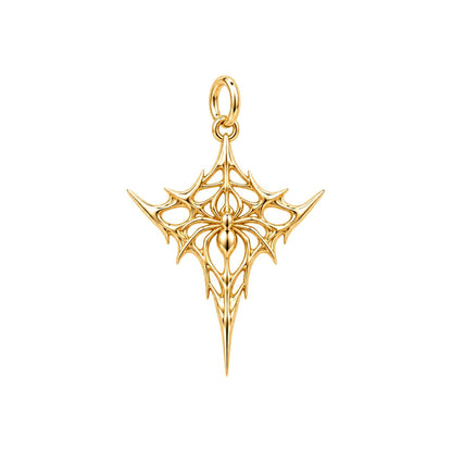 Intricate Weaver Spider Charm Bracelet – Personalized Gift – 18K gold charm, front view