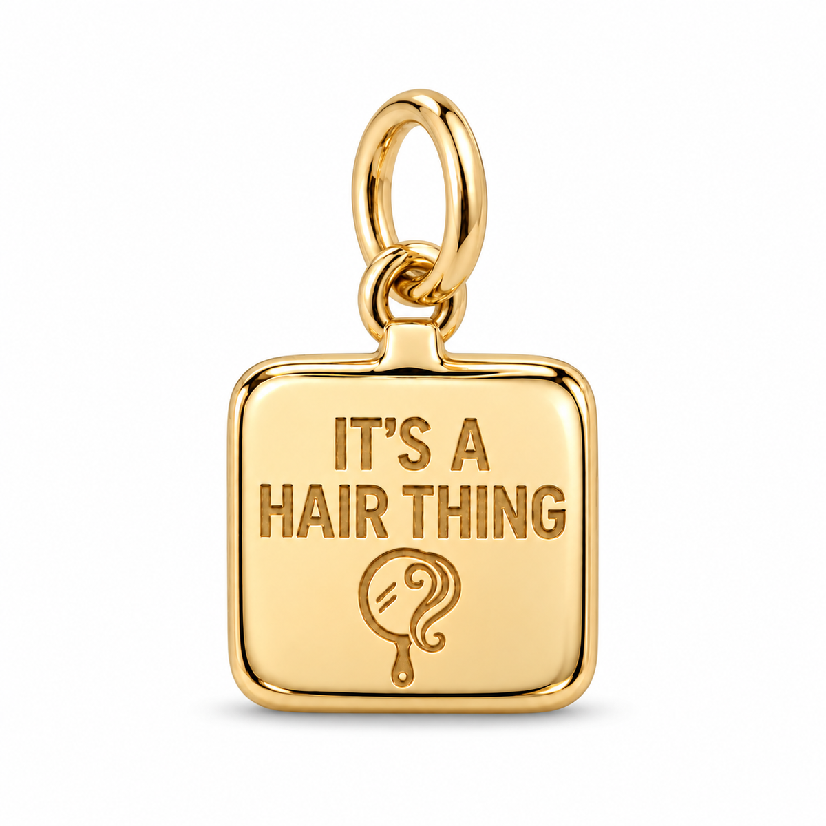It's a Hair Thing Dangle Charm | Gold | sha256:ea00b28e3644447843d3c38609c93d23ce878febdf18fc4ecede60050623d5e1
