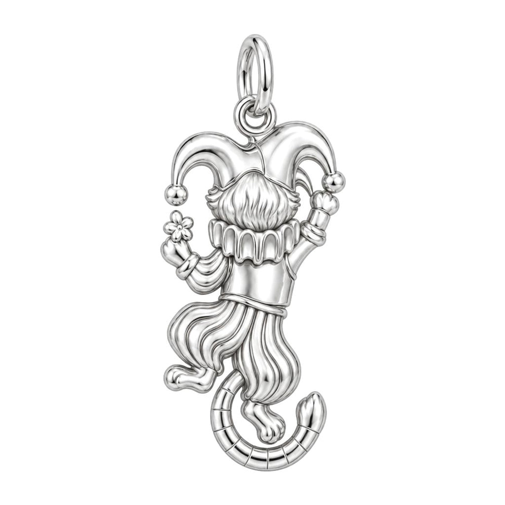 Jester Cat Charm Bracelet – Personalized Cat Mom Gift – back of the charm, engraving area