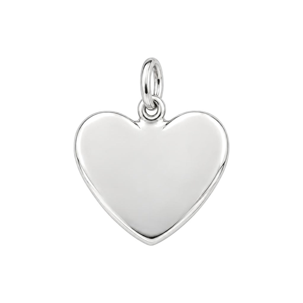 Jesus Heart Charm Bracelet – Personalized Christian Gift – back of the charm, engraving area