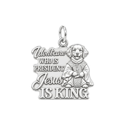 Jesus is King Golden Retriever Charm and Polyester Cord Bracelet Set