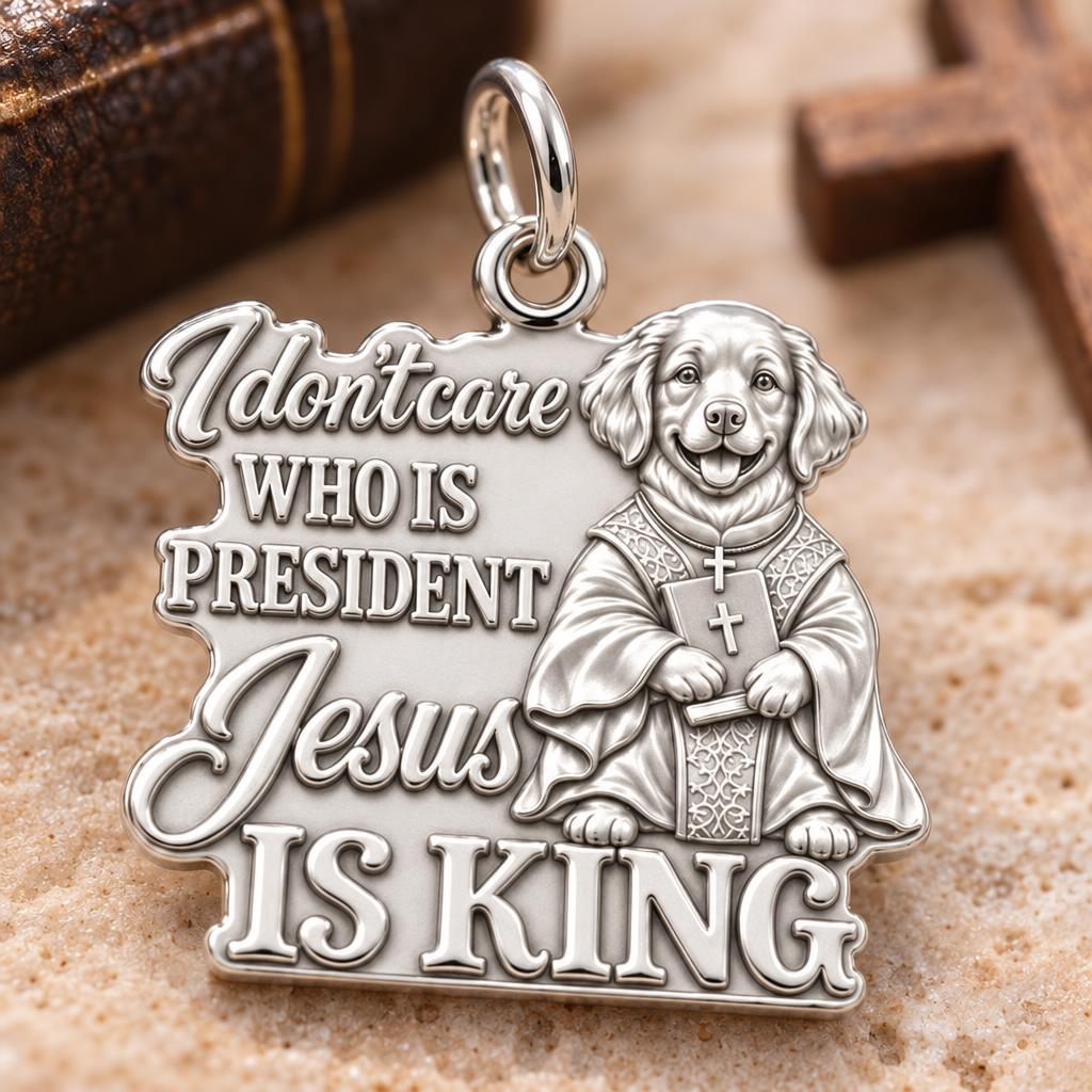 Jesus is King Golden Retriever Charm and Polyester Cord Bracelet Set