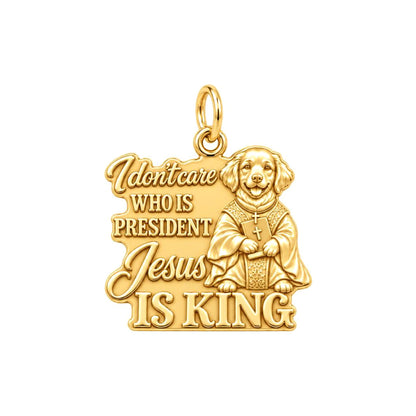 Jesus is King Golden Retriever Charm and Polyester Cord Bracelet Set