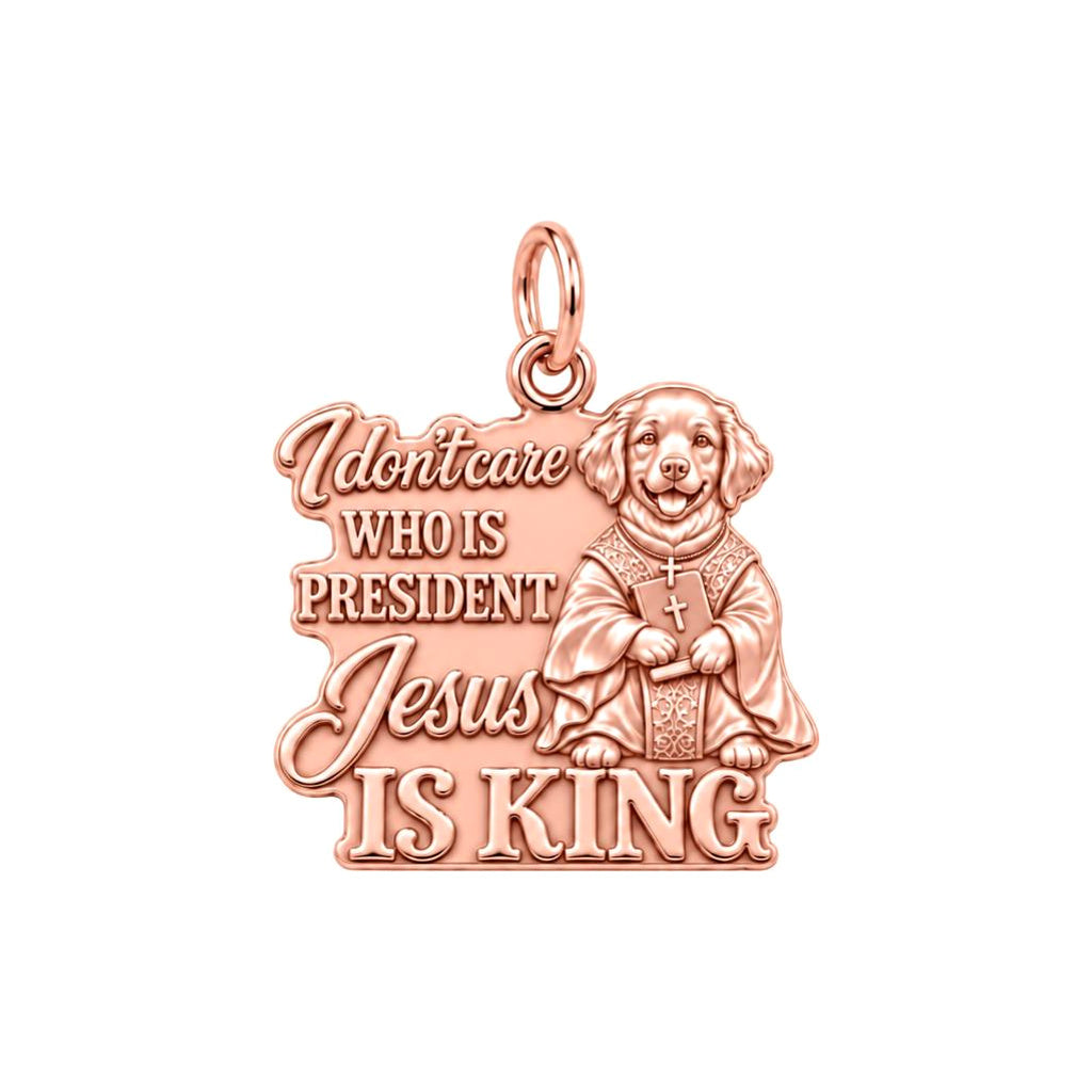 Jesus is King Golden Retriever Charm and Polyester Cord Bracelet Set
