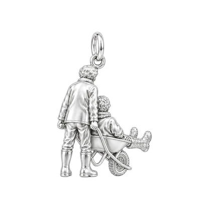 Joyful Garden Ride Charm Bracelet – Personalized Couple Gift – back of the charm, engraving area