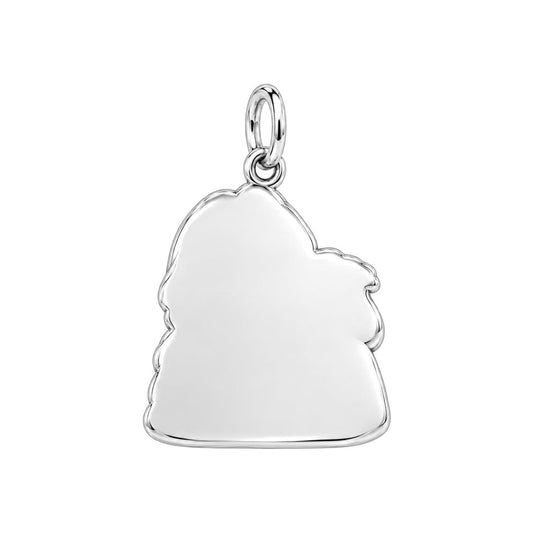 Joyful Guinea Pig Selfie Charm Bracelet – Personalized Pet Lovers Gift – back of the charm, engraving area