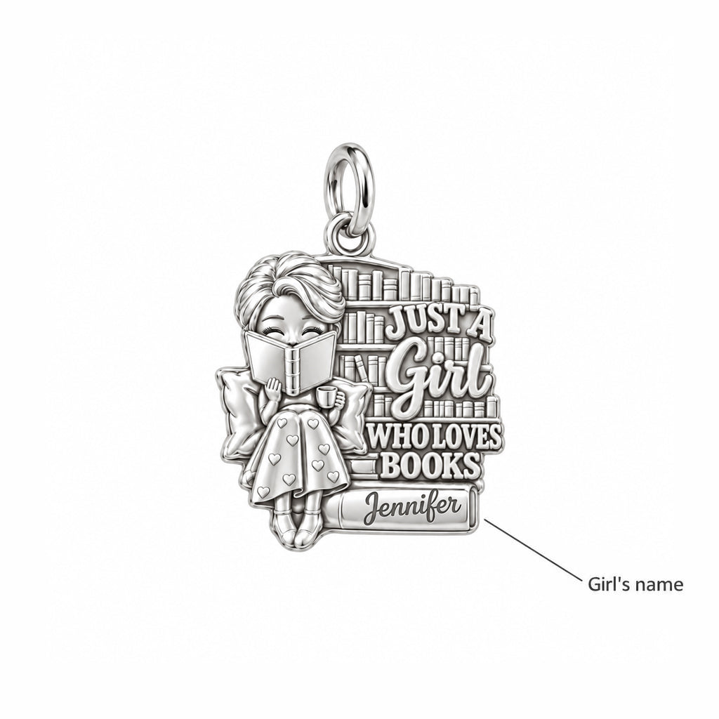 Just A Girl Reading Charm Bracelet – Personalized Book Lover Gift – personalization guide