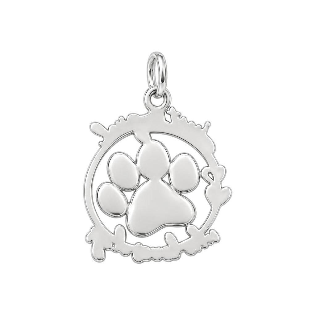Just a Girl Who Loves Dogs Charm Bracelet – Personalized Dog Mom Gift – back of the charm, engraving area