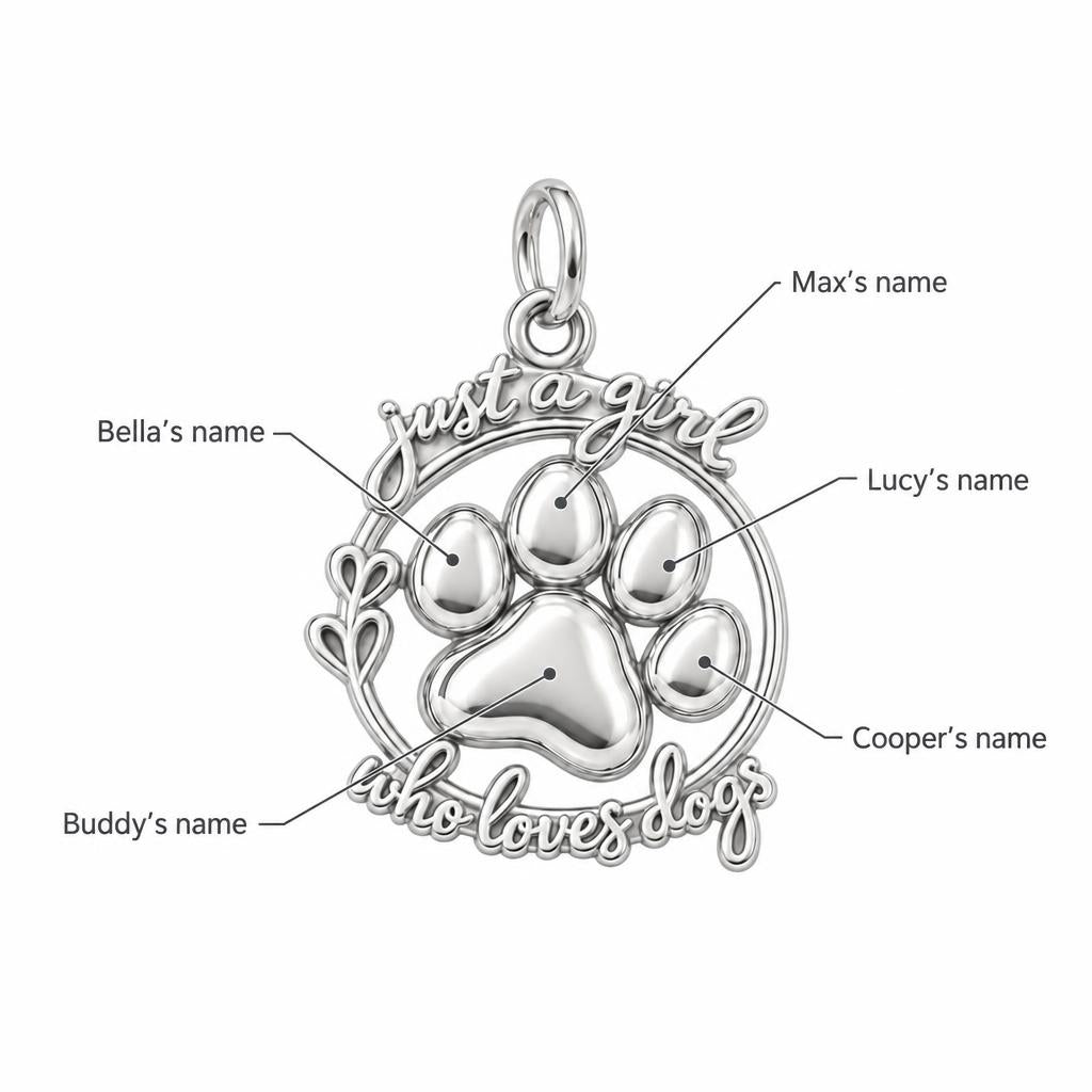 Just a Girl Who Loves Dogs Charm Bracelet – Personalized Dog Mom Gift – personalization guide