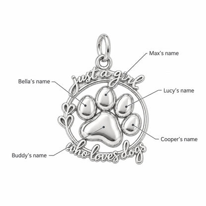 Just a Girl Who Loves Dogs Charm Bracelet – Personalized Dog Mom Gift – personalization guide