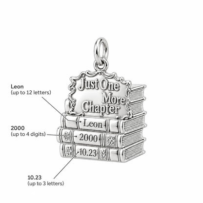 Just One More Chapter Charm Bracelet – Personalized Book Lover Gift – personalization guide
