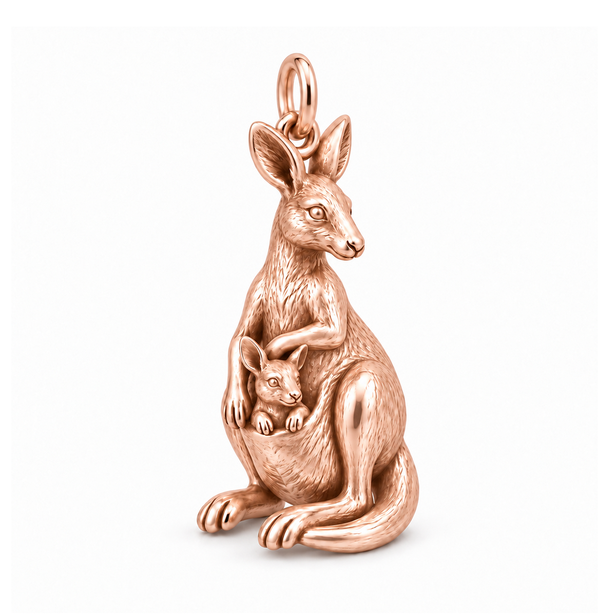 Kangaroo Cuddle Charm — Rose Gold | charm-topics-remaining-444-2026-09-14 | topic-386