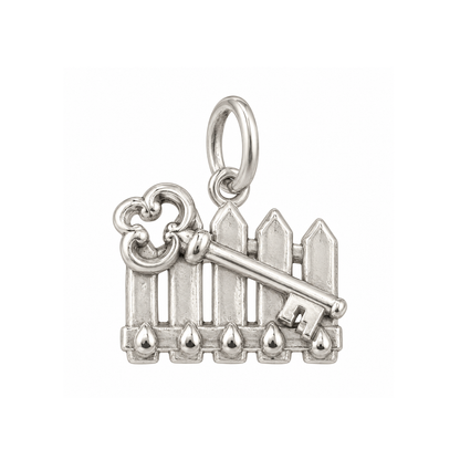 Key and Picket Fence Charm — Silver — 50-works-silver-20260916-177