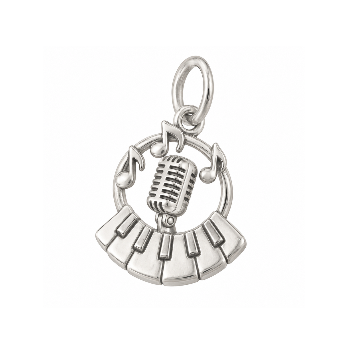 Keyboard and Halo Charm — Silver — 50-works-silver-20260916-169