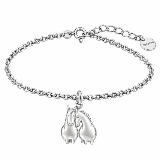 Kindred Spirits Horses Charm Bracelet Set – silver, front view