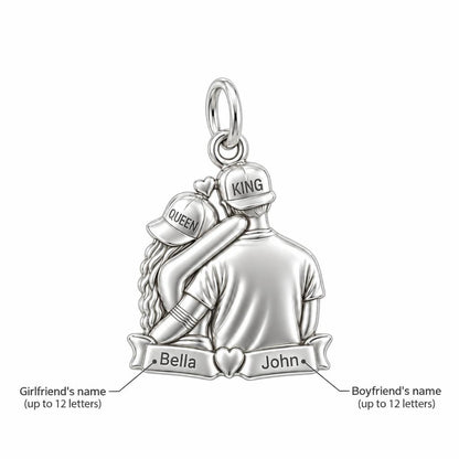 King and Queen Couple Charm Bracelet – Personalized Couple Gift – personalization guide