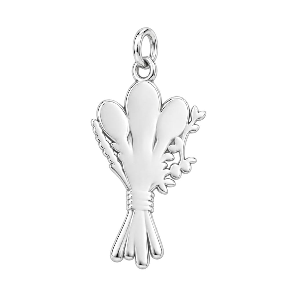 Kitchen Bouquet Charm Bracelet – Personalized Baker Gift – back of the charm, engraving area
