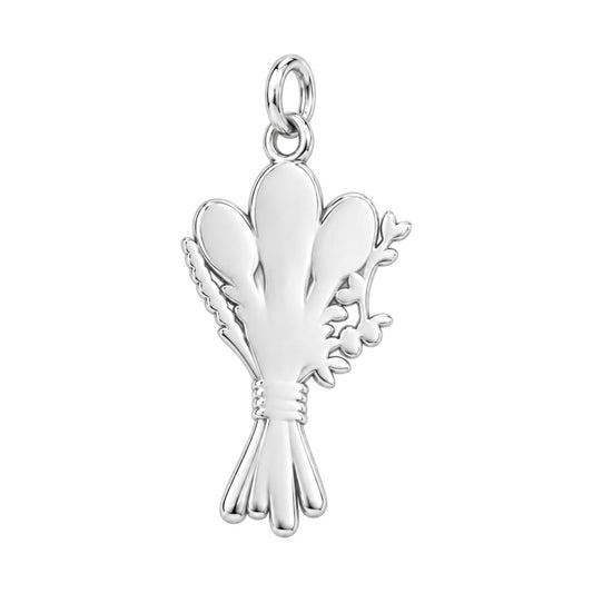 Kitchen Bouquet Charm Bracelet – Personalized Baker Gift – back of the charm, engraving area