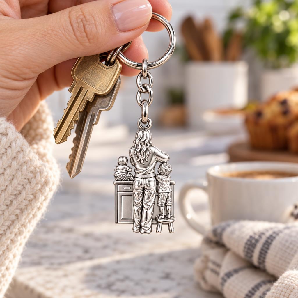 Kitchen Counter Moments Charm Keychain – worn / in use