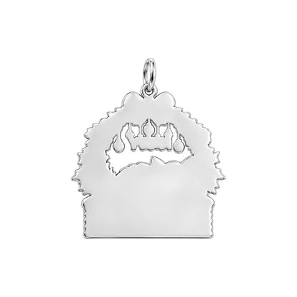 Kitty's First Christmas Charm Bracelet – Personalized Cat Mom Gift – back of the charm, engraving area