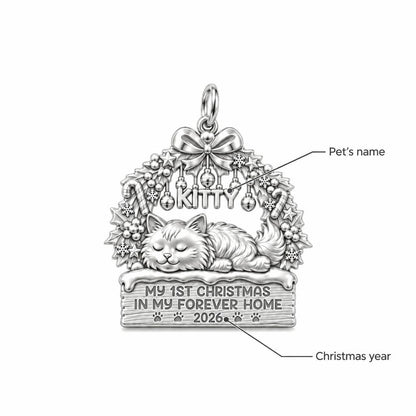 Kitty's First Christmas Charm Bracelet – Personalized Cat Mom Gift – personalization guide