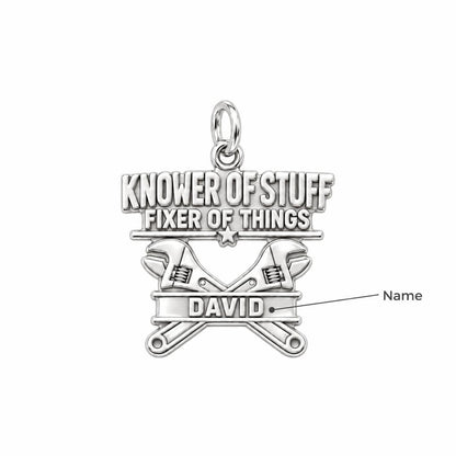 Knower Of Stuff Charm Bracelet – Personalized Dad Gift – personalization guide