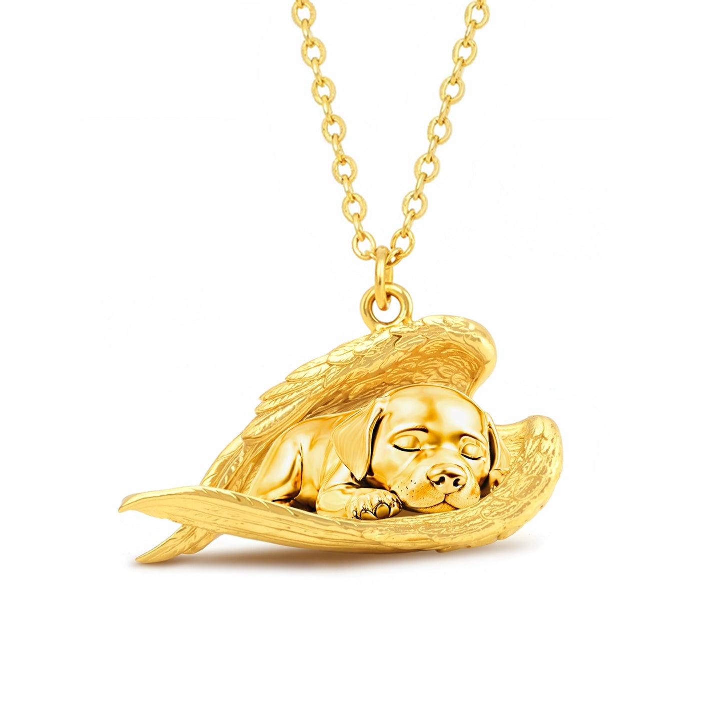 Soulyshine Labrador Retriever Sleeping Angel – Personalized Pet Necklace