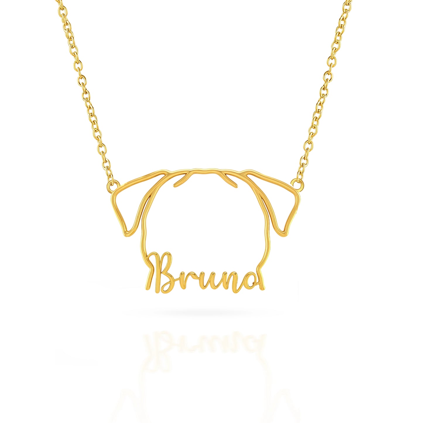 Soulyshine Labrador Retriever Whisper of Paws – Personalized Outline Your Pet's Face and Name Necklace