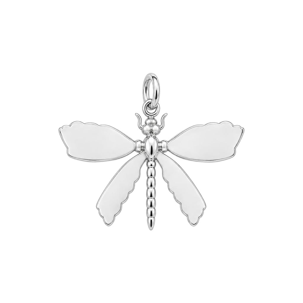Lace Wing Dragonfly Charm Bracelet – Personalized Mom Gift – back of the charm, engraving area