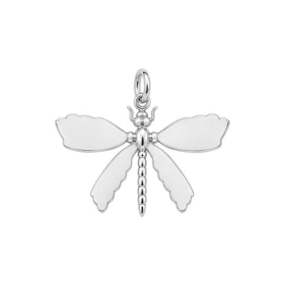 Lace Wing Dragonfly Charm Bracelet – Personalized Mom Gift – back of the charm, engraving area