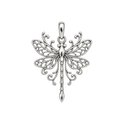 Lacy Wings Dragonfly Charm Bracelet – Personalized Mom Gift – back of the charm, engraving area