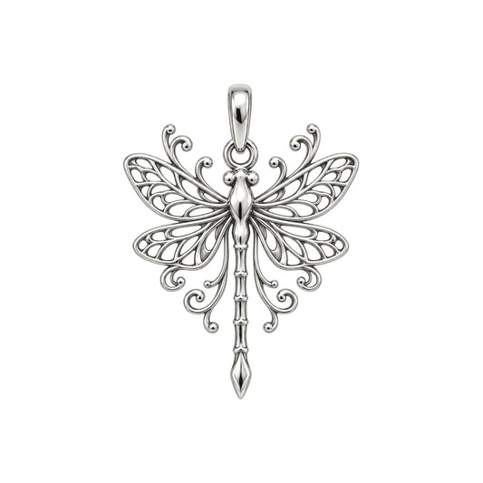 Lacy Wings Dragonfly Charm Bracelet – Personalized Mom Gift – back of the charm, engraving area