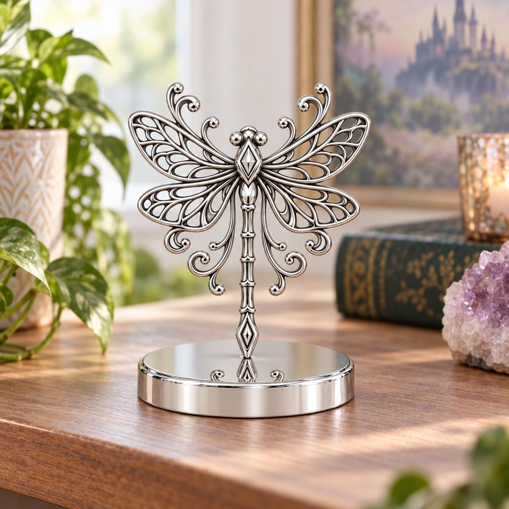 Lacy Wings Dragonfly Keepsake Plaque – worn / in use
