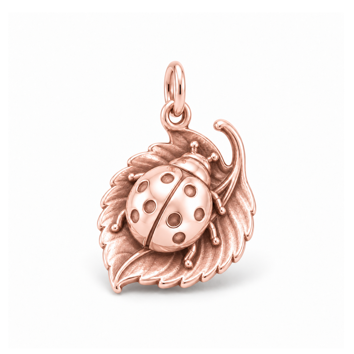 Ladybug Leaf Charm — Rose Gold | charm-topics-remaining-444-2026-09-14 | topic-048