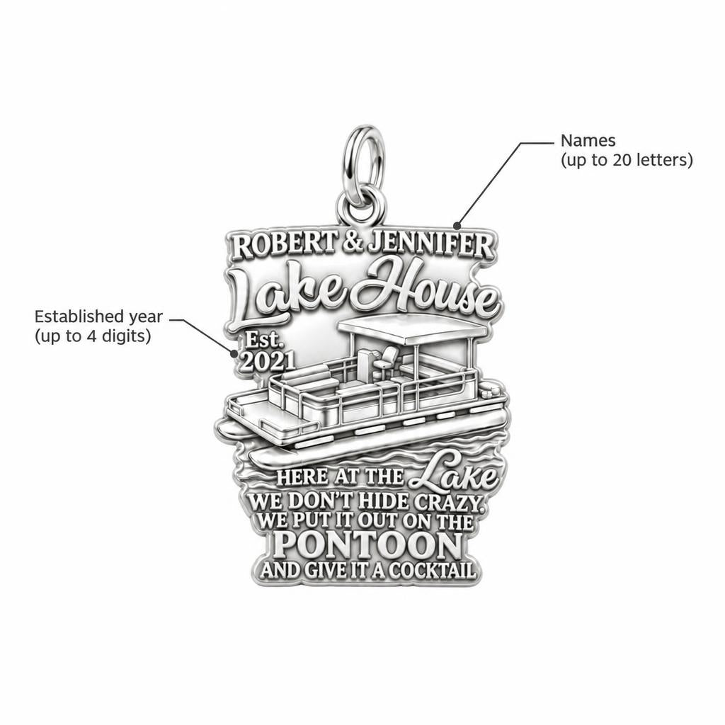 Lake House Pontoon Charm Bracelet – Personalized Couple Gift – personalization guide
