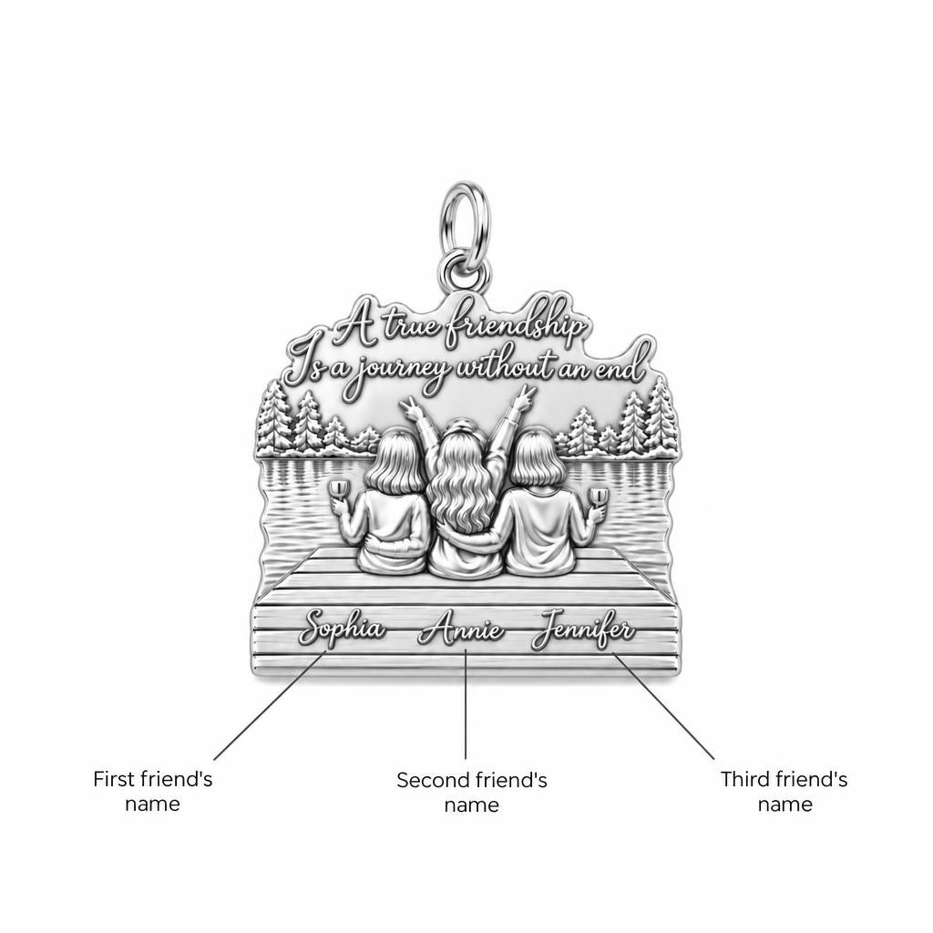 Lakeside Best Friends Charm Bracelet – Personalized Couple Gift – personalization guide