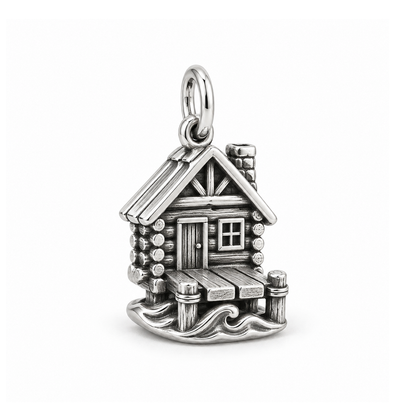 Lakeside Cabin Charm — Silver | charm-topics-remaining-444-2026-09-14 | topic-127