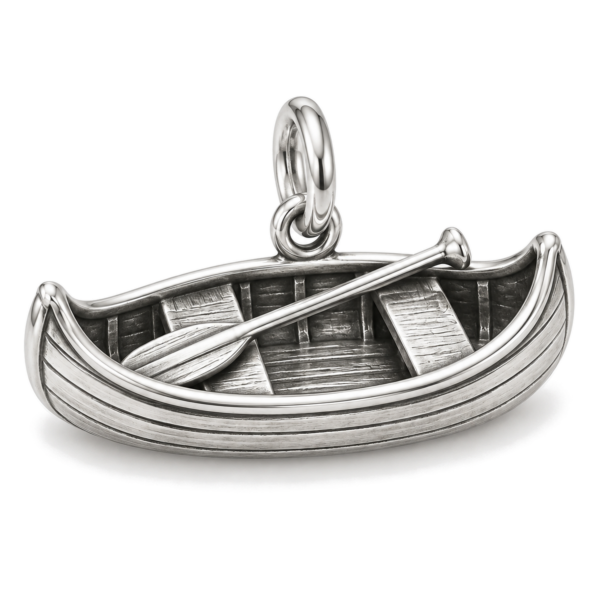 Lakeside Canoe Charm — Silver Super Macro | charm-topics-remaining-444-2026-09-14 | topic-128