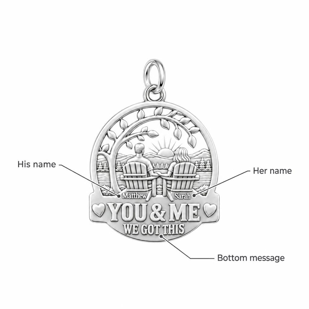 Lakeside Sunset Charm Bracelet – Personalized Couple Gift – personalization guide