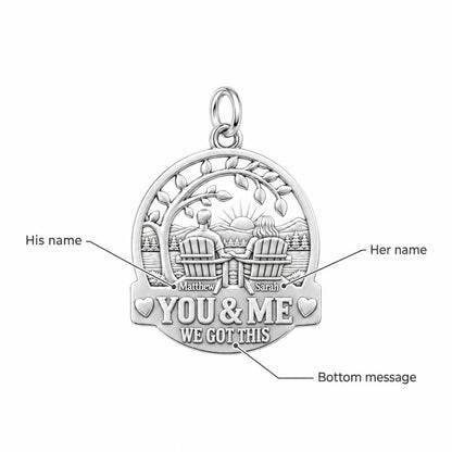 Lakeside Sunset Charm Bracelet – Personalized Couple Gift – personalization guide