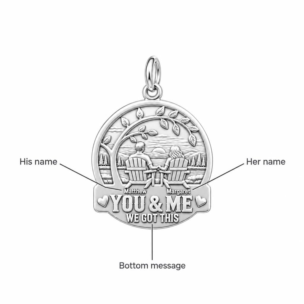 Lakeside Sunset Retreat Charm Bracelet – Personalized Couple Gift – personalization guide